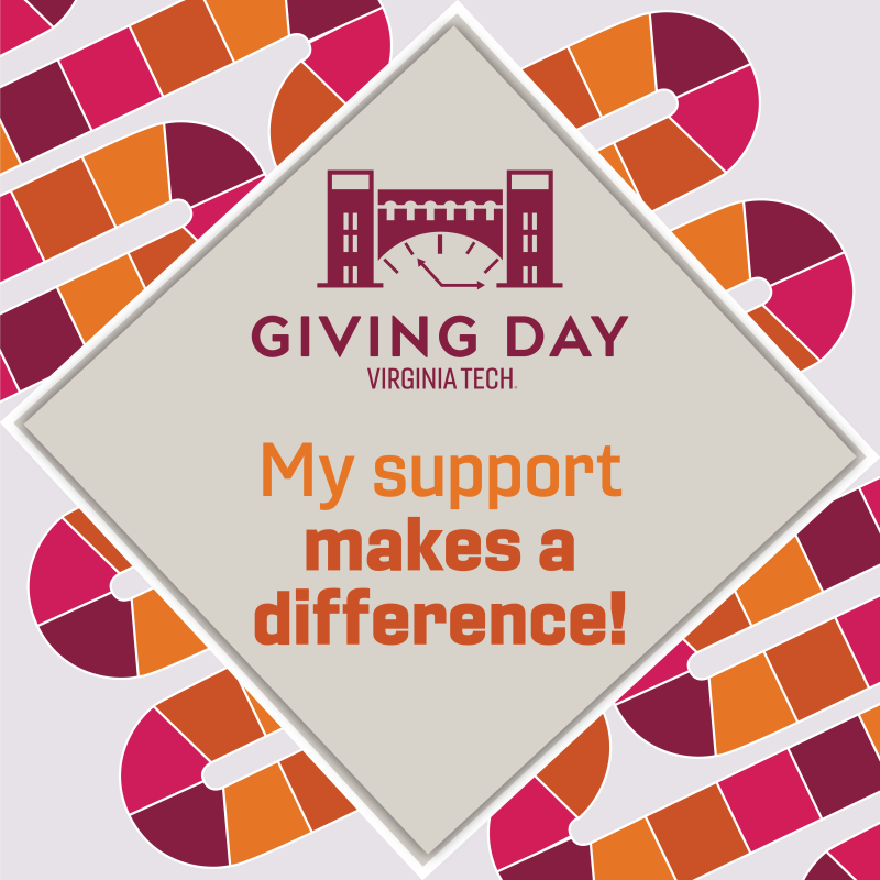 Square illustration of Virginia Tech Giving Day